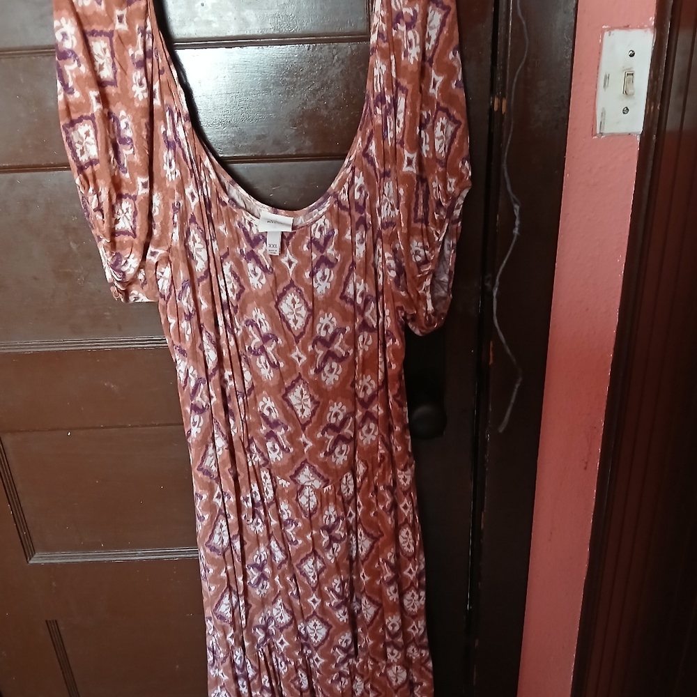 Knox Rose Brown and White Maxi Dress - Picture 8 of 12
